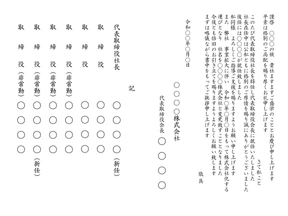 取引先への好感度アップ 社長交代 役員交代の挨拶状のマナーを詳しく解説 挨拶状の達人がお届けする 日常生活で使える 役立つ 挨拶状情報サイト